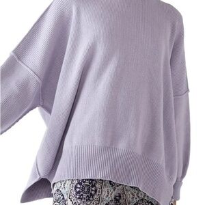 Free People Light Purple Women's Cowl Neck Sweater